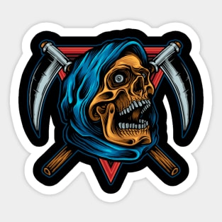 Death In Blue Sticker